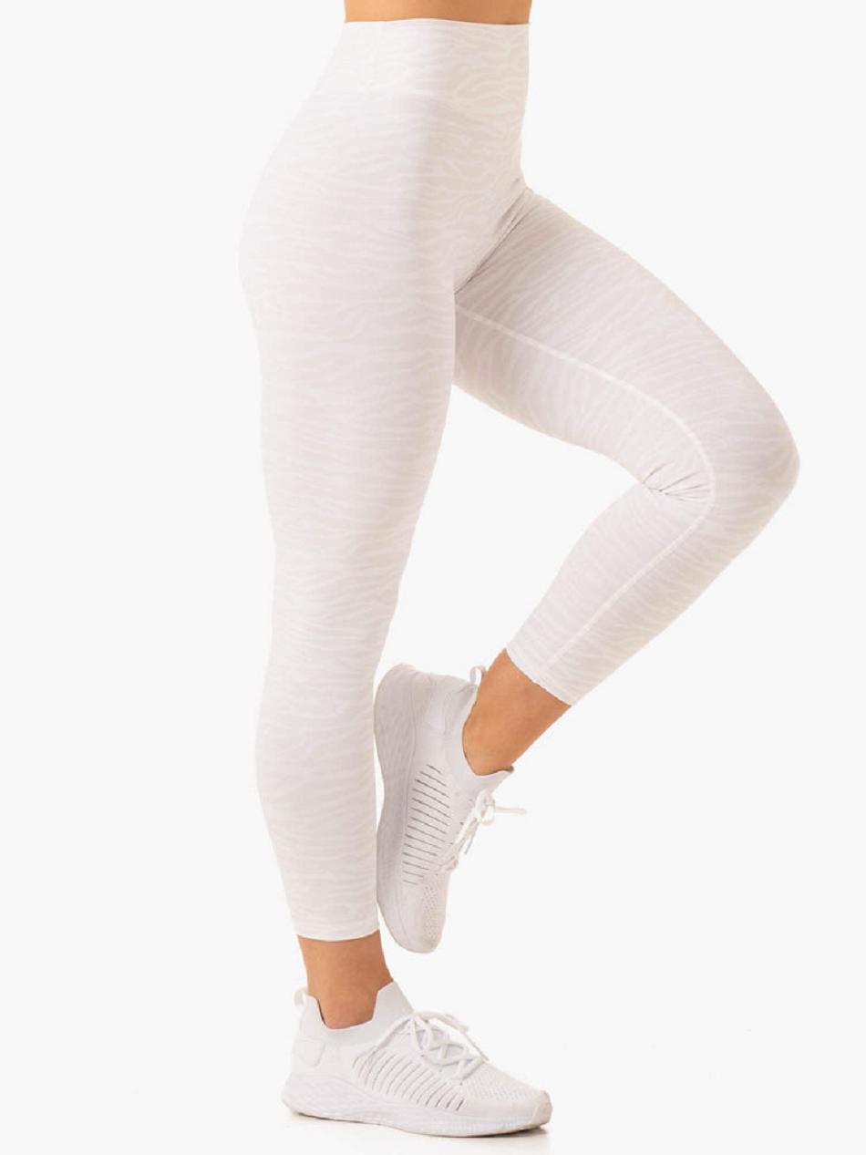 White Women's Ryderwear Transform High Waisted Leggings | 6D3747893