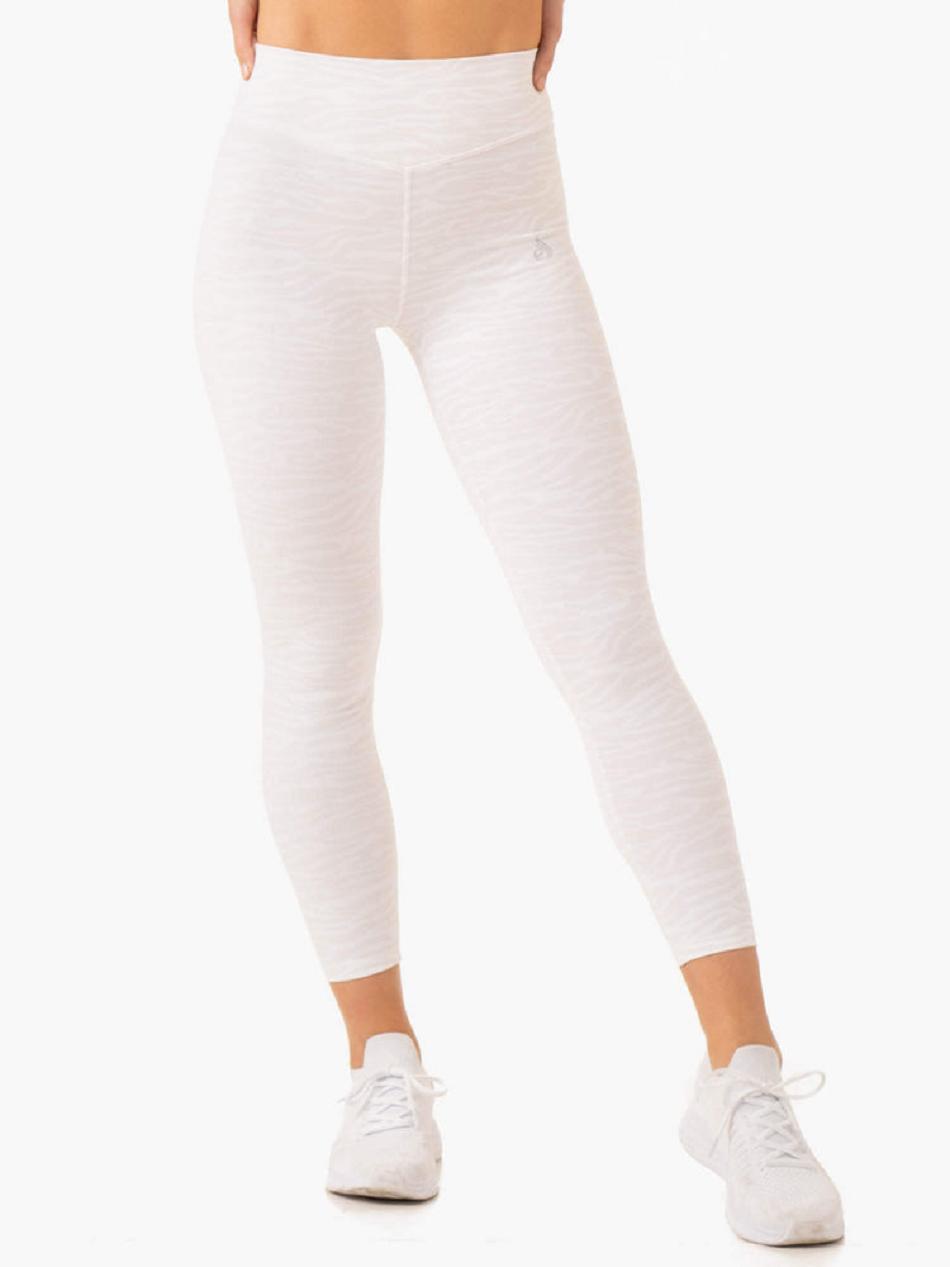 White Women's Ryderwear Transform High Waisted Leggings | 6D3747893