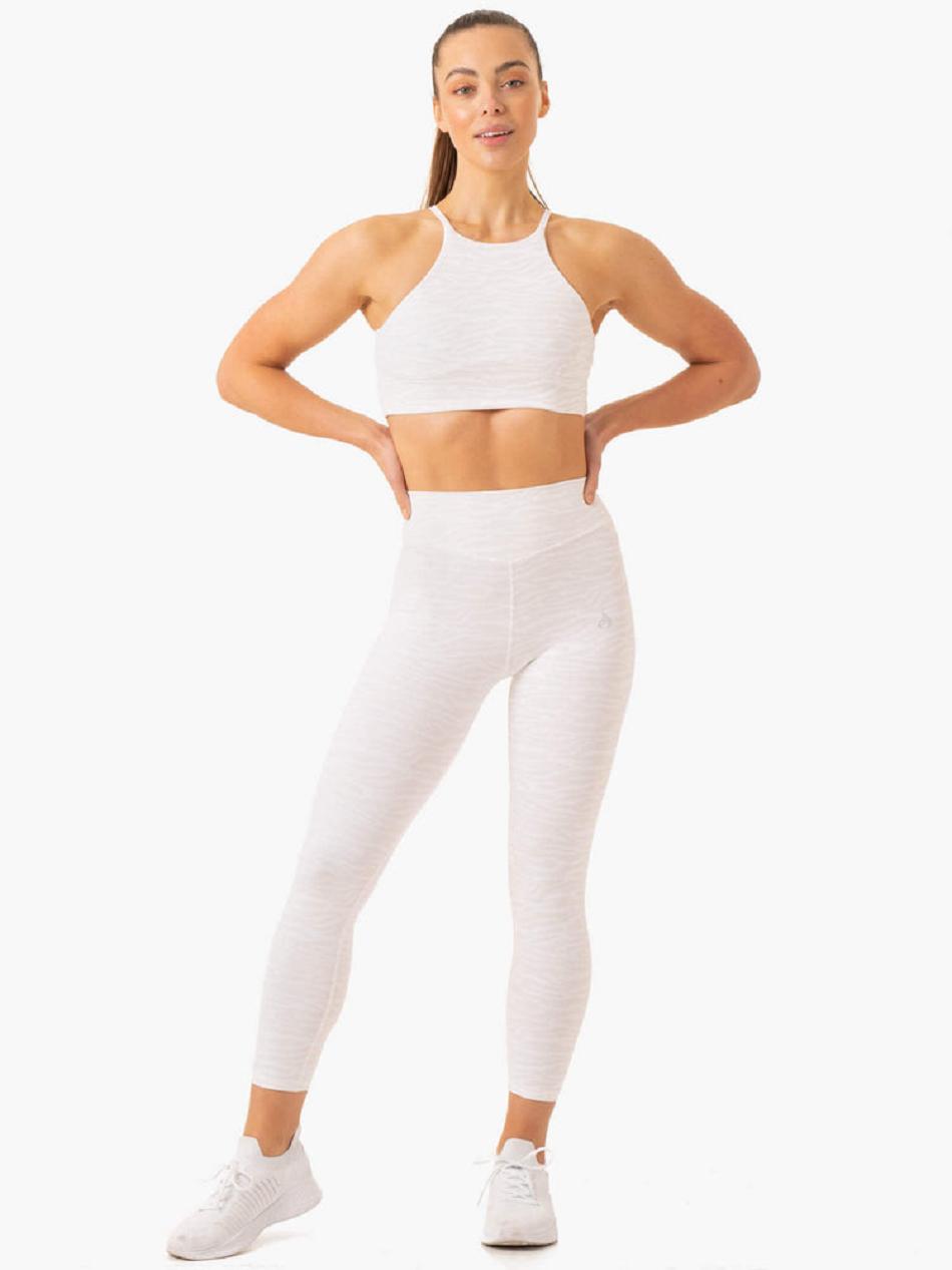 White Women's Ryderwear Transform High Waisted Leggings | 6D3747893