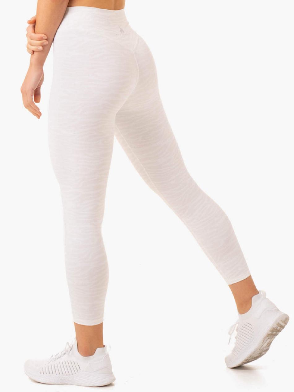 White Women\'s Ryderwear Transform High Waisted Leggings | 6D3747893