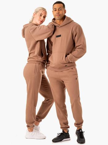 Beige Men's Ryderwear Unisex Pullover Hoodie | REH54553