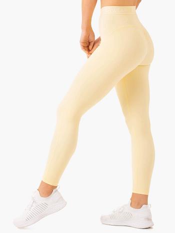 Beige Women's Ryderwear Level Up High Waisted Scrunch Leggings | 5G3770483