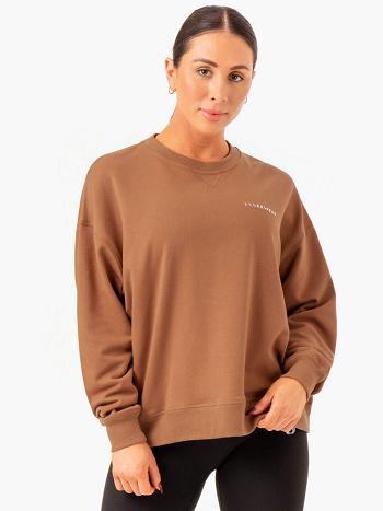 Beige Women's Ryderwear Recover Lightweight Sweater Top | 65KR74014