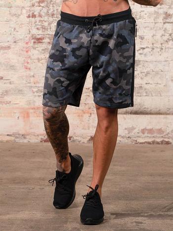 Black / Camo Men's Ryderwear Camo Track Shorts | DS9056746