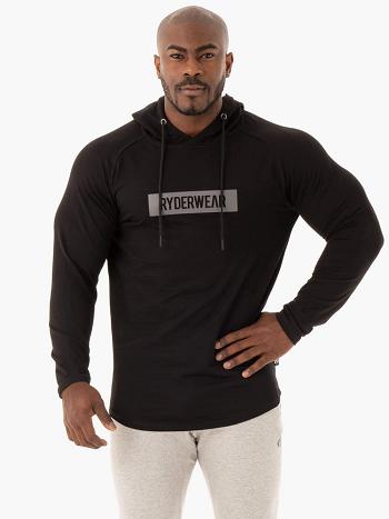 Black Men's Ryderwear Base Pullover Jumper Top | 85RC60430