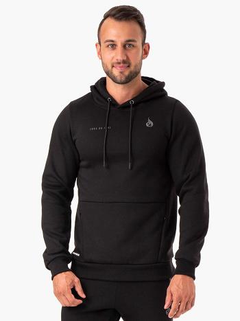 Black Men's Ryderwear Camo Tech Pullover Hoodie Top | 89KR22547