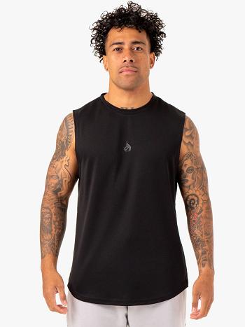 Black Men's Ryderwear Enhance Muscle Tanks | 82YH88799