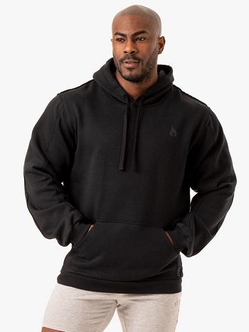 Black Men's Ryderwear Force Pullover Hoodie | 91ES85011