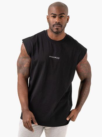 Black Men's Ryderwear Pursuit Wide Cut Tank Top | 151IV26246