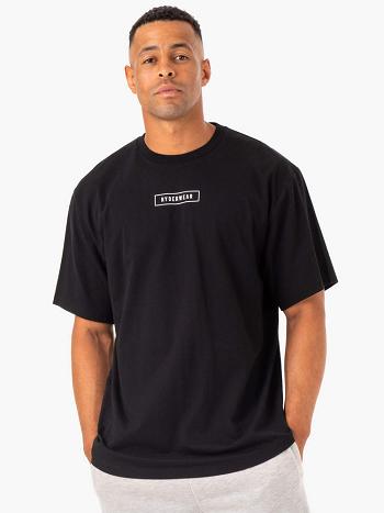 Black Men's Ryderwear Recharge T-Shirt Top | TNTY94353