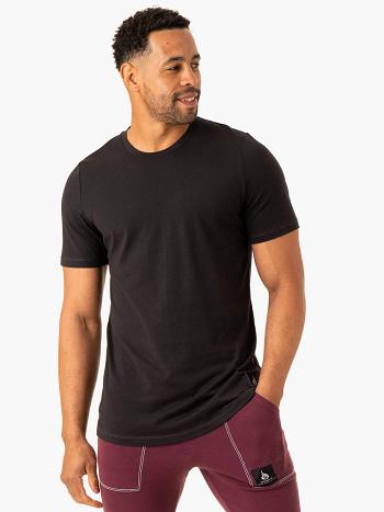 Black Men's Ryderwear Vital T-Shirt Active Lounge | 146Y96649