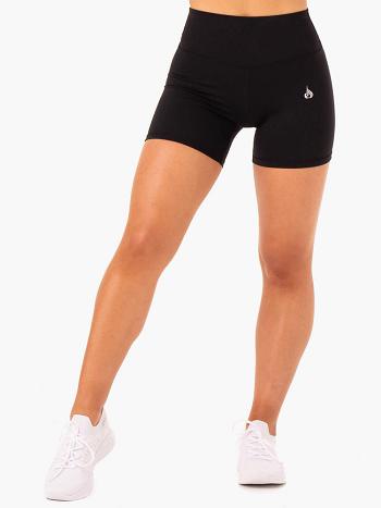 Black Women's Ryderwear Base High Waisted Shorts | XG5192127