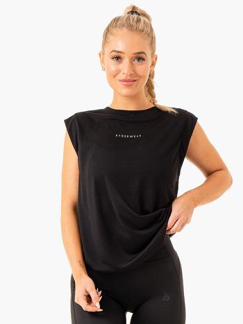 Black Women's Ryderwear Element Wide Cut Tank Top | 65NG12005