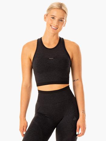 Black Women's Ryderwear Excel Seamless Tank Top | 137DF33989