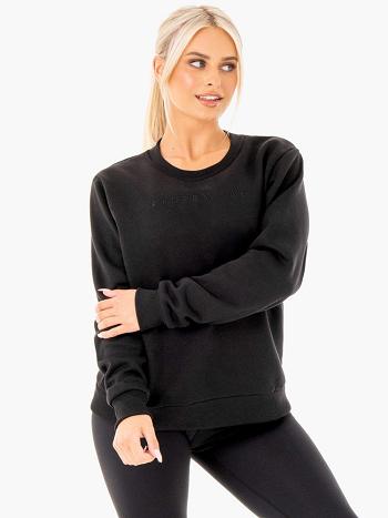 Black Women's Ryderwear Motion Oversized Sweater Top | ES6035404