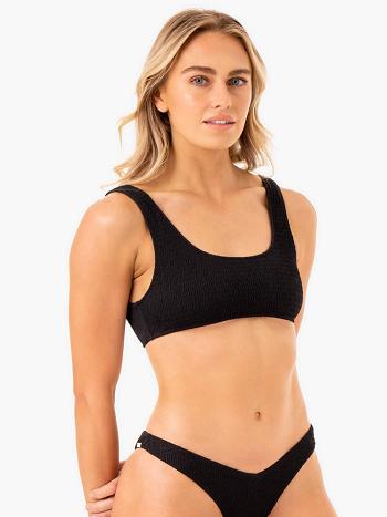 Black Women's Ryderwear Paradise Scoop Bikini Top Swimwear | GB7410248