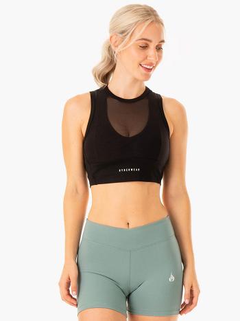 Black Women's Ryderwear Revival Mesh Tank Top | NF6177019