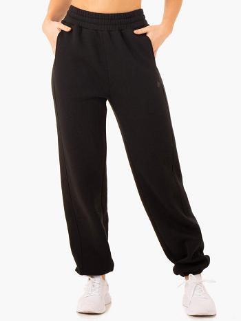 Black Women's Ryderwear Sideline Track Pants Active Lounge | GB7646180