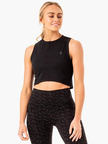 Black Women's Ryderwear Ultra Scoop Tanks | 6D6684837