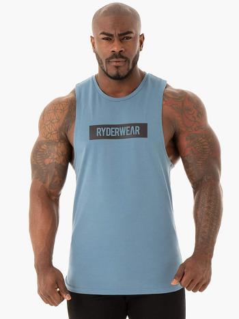 Blue Men's Ryderwear Base Baller Tank Top | 85RW25740