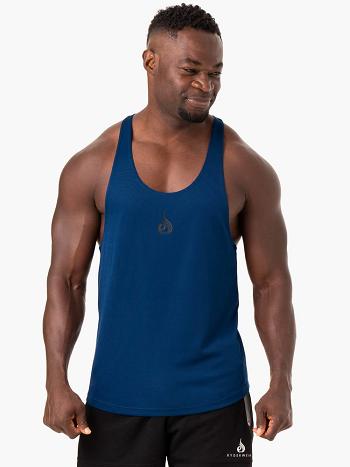 Blue Men's Ryderwear Define Mesh T-Back Tanks | 81NG43378