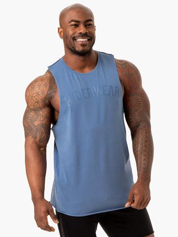 Blue Men's Ryderwear Force Baller Tank Top | HR8675962