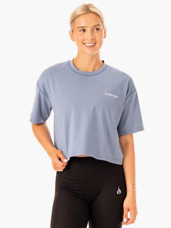 Blue Women's Ryderwear Edit T-Shirt Top | G2T31671