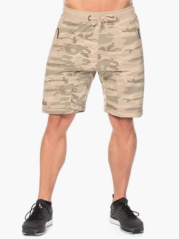 Brown / Camo Men's Ryderwear Camo Fleece Track Shorts | 96HF11560