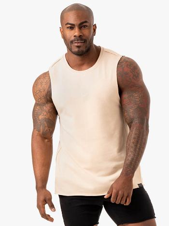 Brown Men's Ryderwear Force Fleece Tank Top | BG8731280