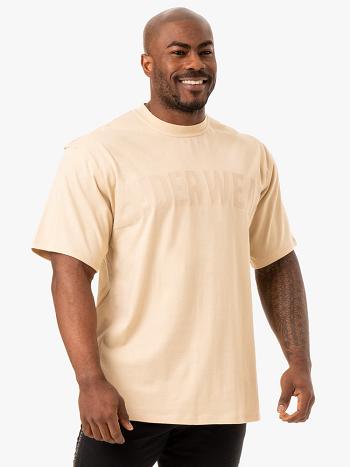 Brown Men's Ryderwear Force Oversized T-Shirt Top | 6Y8997154