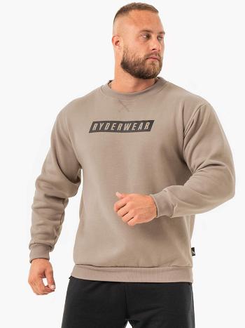 Brown Men's Ryderwear Force Pullover Sweaters | GB8974783