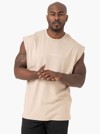 Brown Men's Ryderwear Pursuit Wide Cut Tank Top | OKT42389