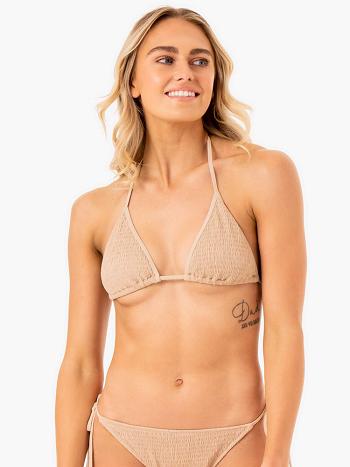 Brown Women's Ryderwear Paradise Triangle Bikini Top Swimwear | 78SB49145