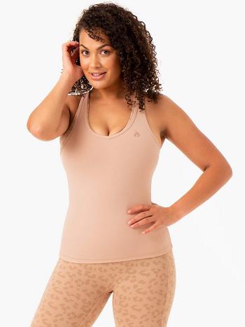 Brown Women's Ryderwear Ultra Compression Tanks | 69JS28240