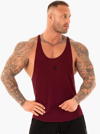 Burgundy Men's Ryderwear Active T-Back Stringers | V8F81159