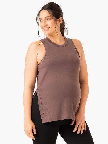 Chocolate Women's Ryderwear Active Bump Tank Top | 627Y24222