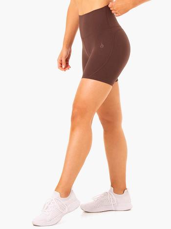 Chocolate Women's Ryderwear NKD Align Shorts | REH22396