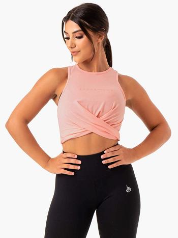 Coral Women's Ryderwear Adapt Twist Cropped Tank Top | 59RT17325