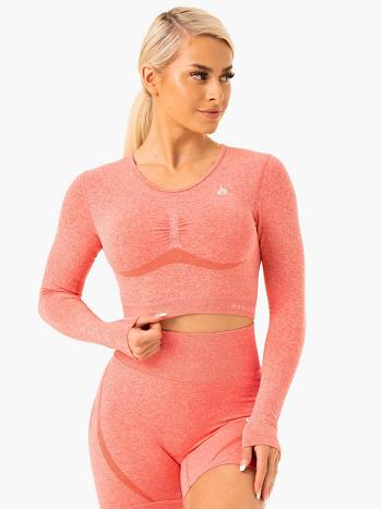 Coral Women's Ryderwear Sculpt Long Sleeve Top Seamless | FG80007