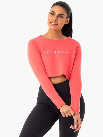 Coral Women's Ryderwear Staples Cropped Sweater Top | ES6190015