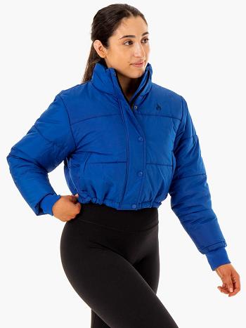 Deep Blue Women's Ryderwear Apex Puffer Jacket Top | FG6298816