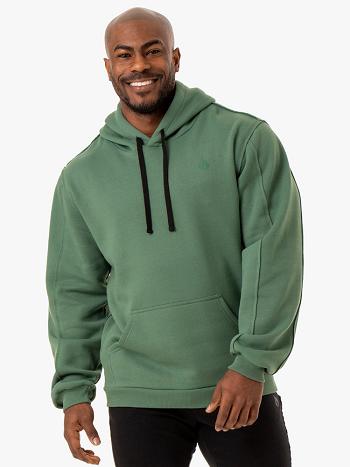 Green Men's Ryderwear Force Pullover Hoodie | 6D8887796