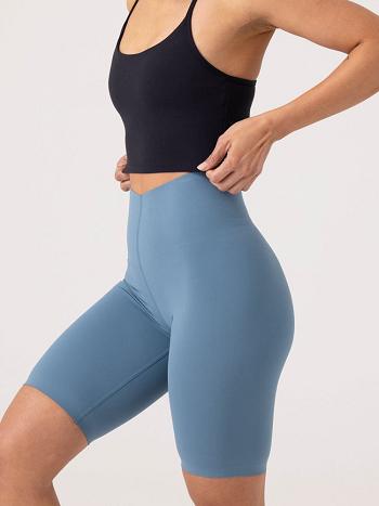 Grey / Blue Women's Ryderwear Extend Compression Bike Shorts | 67U4872474