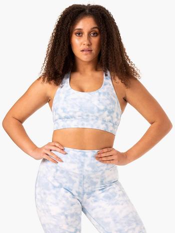 Grey / Blue Women's Ryderwear Tie Dye Sports Bras | 56NG96713