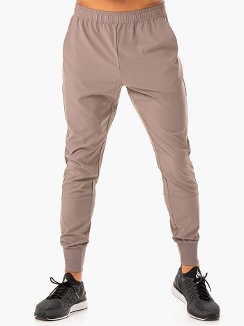 Grey Brown Men's Ryderwear Division Woven Pants | 656Y81036