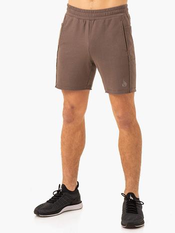 Grey Brown Men's Ryderwear Pursuit Track Shorts Active Lounge | 98KR92480