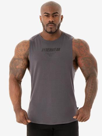 Grey Men's Ryderwear Core Baller Tank Top | ES8770061