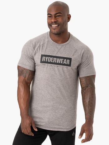 Grey Men's Ryderwear Iron T-Shirt Top | 89JF40137