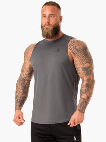 Grey Men's Ryderwear Lift Mesh Baller Tanks | 132Y46954