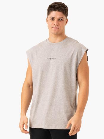 Grey Men's Ryderwear Pursuit Wide Cut Tank Top | 127S63395